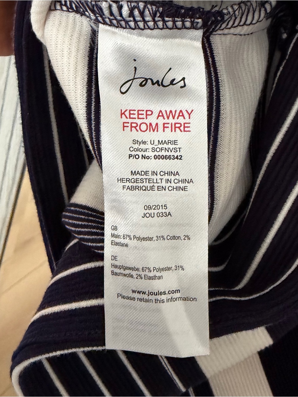 $119 New Joules U Marie Dress Size 6 Navy White Striped Shift Short Sleeve NWT - Picture 8 of 9